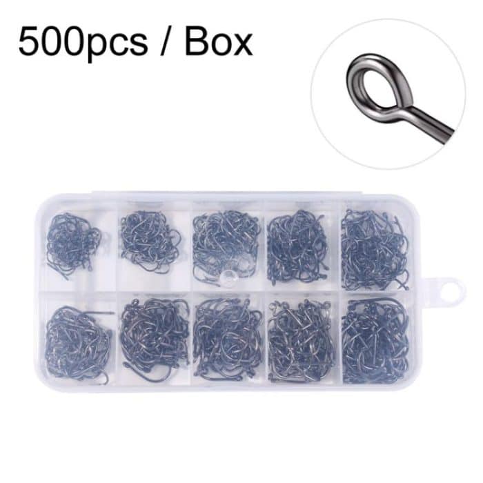 TBD0605957901.jpg HENGJIA FH032 3-12# Outdoor Fishing Single Hook With Ring, 500pcs / Box – Bild 1