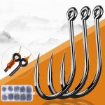 HENGJIA FH032 3-12# Outdoor Fishing Single Hook With Ring, 500pcs / Box – Bild 6