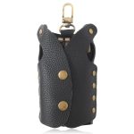 Clothing-Shaped Vintage Pebble Grain Leather Key Holder Keychain With Studded Design