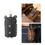 Clothing-Shaped Vintage Pebble Grain Leather Key Holder Keychain With Studded Design – Bild 2