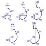 HENGJIA FH013 50pcs / Box Outdoor Fishing Cranked Stripers Hook Set, Black, Red – Bild 3