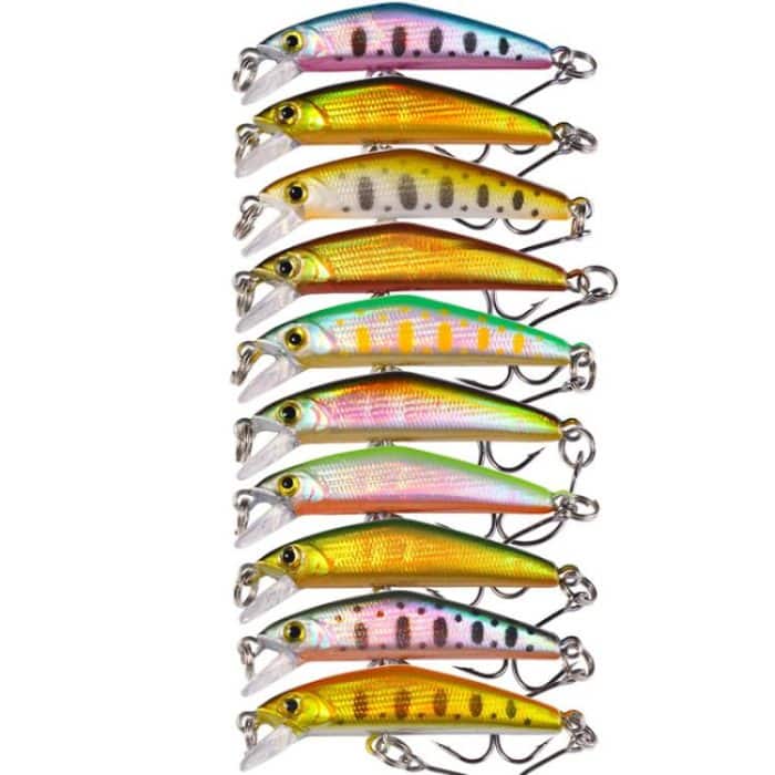 HENGJIA MI171 4.3cm-1.6g Sinking Road Runner Warbler Bait Outdoor Fishing Single Hook False Lure, 10colors / Box – Bild 1