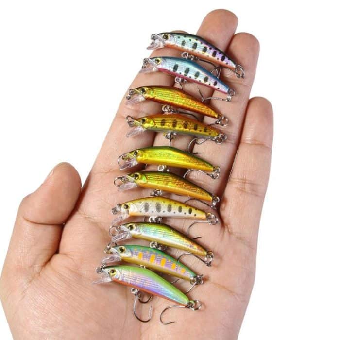 HENGJIA MI171 4.3cm-1.6g Sinking Road Runner Warbler Bait Outdoor Fishing Single Hook False Lure, 10colors / Box – Bild 4