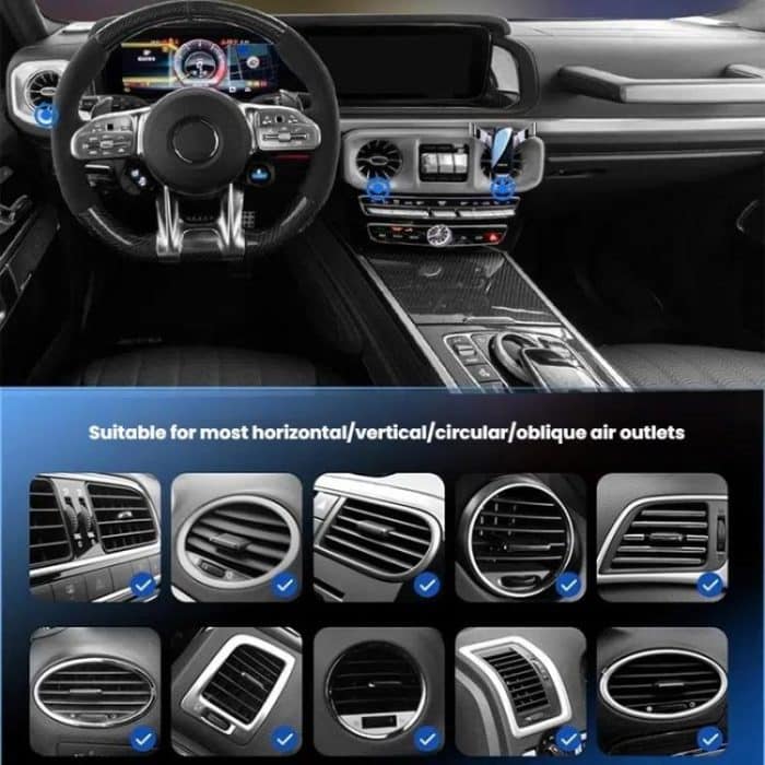 Leeioo Gravity Linkage Air Outlet Clip-on Car Mobile Phone Holder – Bild 7