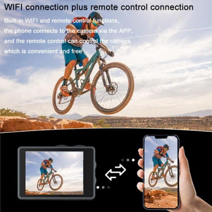 5K Action Camera Anti-Shake Outdoor HD Shooting Cycling Recorder Under Dive Camera, M40R With Remote Control, M40TR With Touch Screen + Remote Control, M40TRW With Touch Screen + Remote Control + Microphone – Bild 11