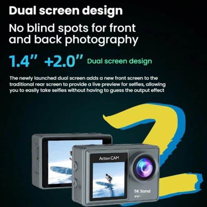 5K Action Camera Anti-Shake Outdoor HD Shooting Cycling Recorder Under Dive Camera, M40R With Remote Control, M40TR With Touch Screen + Remote Control, M40TRW With Touch Screen + Remote Control + Microphone – Bild 7