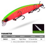 PROBEROS DW622 12.5cm-16g Submerged Minnow Lure All-Purpose Sea Fishing Plastic Bionic Hard Bait – Bild 3