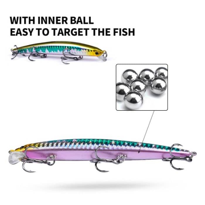 PROBEROS DW622 12.5cm-16g Submerged Minnow Lure All-Purpose Sea Fishing Plastic Bionic Hard Bait – Bild 5