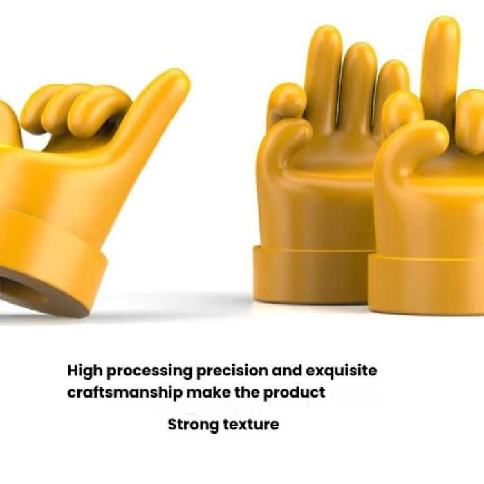 4pcs /Set Car Gesture Valve Tire Decorative Rubber Cap, Yellow Middle Finger, Black Middle Finger, Yellow OK, Black OK, Yellow Rock, Black Rock, Yellow Yeah, Black Yeah, Yellow Six, Black Six – Bild 3