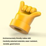 4pcs /Set Car Gesture Valve Tire Decorative Rubber Cap, Yellow Middle Finger, Black Middle Finger, Yellow OK, Black OK, Yellow Rock, Black Rock, Yellow Yeah, Black Yeah, Yellow Six, Black Six – Bild 4