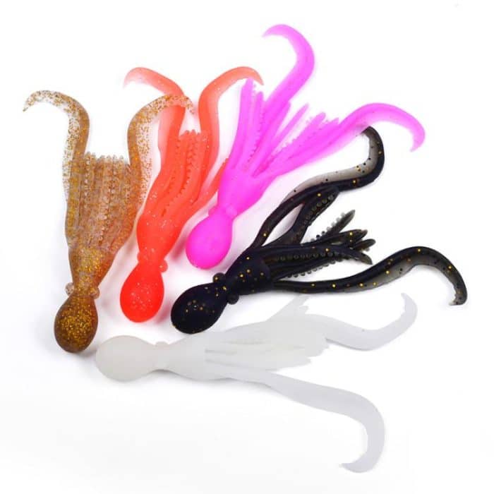 PROBEROS DW6123 10cm-4.8g Simulated Squid Soft Bait Sea Fishing Octopus False Lure, 5pcs / Pack – Bild 2