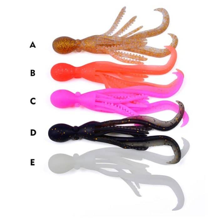 PROBEROS DW6123 10cm-4.8g Simulated Squid Soft Bait Sea Fishing Octopus False Lure, 5pcs / Pack – Bild 3