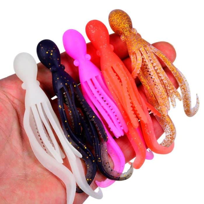 PROBEROS DW6123 10cm-4.8g Simulated Squid Soft Bait Sea Fishing Octopus False Lure, 5pcs / Pack – Bild 7