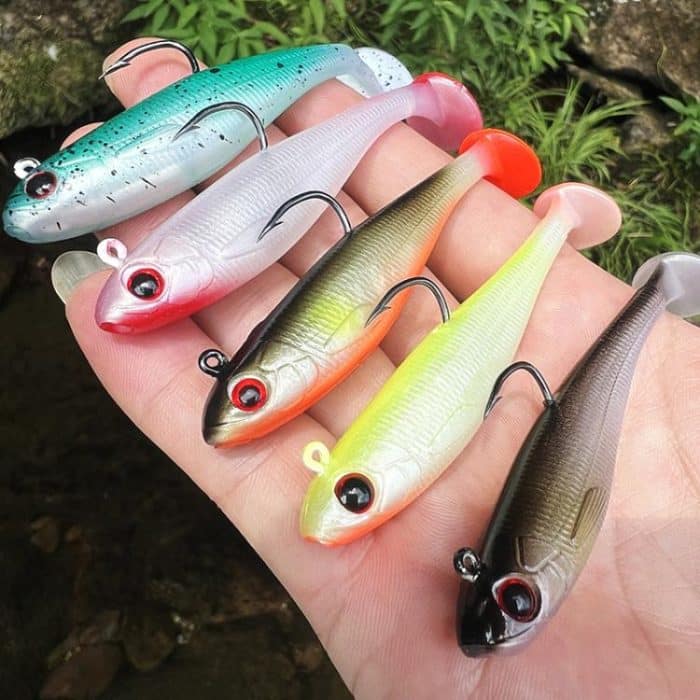 5pcs / Set T-Tail Lua False Bait Single Hook Full Swimming Submerged Imitation Soft Lure, PROBEROS DW6092N6A, PROBEROS DW6092N12A, PROBEROS DW6092N6B, PROBEROS DW6092N12B – Bild 11