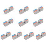 10pcs 2 In 2 Out Terminal Block Wire Push-on Quick Docking Snap Cap, KV232 2 In 2 Out
