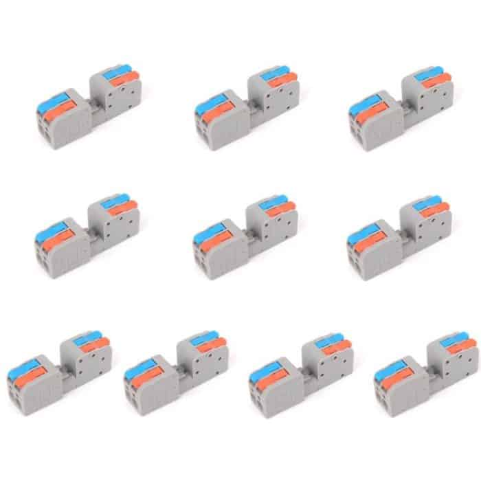 10pcs 2 In 2 Out Terminal Block Wire Push-on Quick Docking Snap Cap, KV232 2 In 2 Out – Bild 1