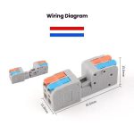 10pcs 2 In 2 Out Terminal Block Wire Push-on Quick Docking Snap Cap, KV232 2 In 2 Out – Bild 3