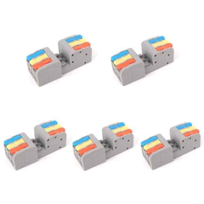 TBD0605976201A.jpg 5pcs 3 In 3 Out Terminal Block Push-type Junction Box, KV232 3 In 3 Out – Bild 1