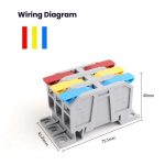 75A Quick-Press Terminal Block Wire Connector, LT-25 3 In 3 Out – Bild 4