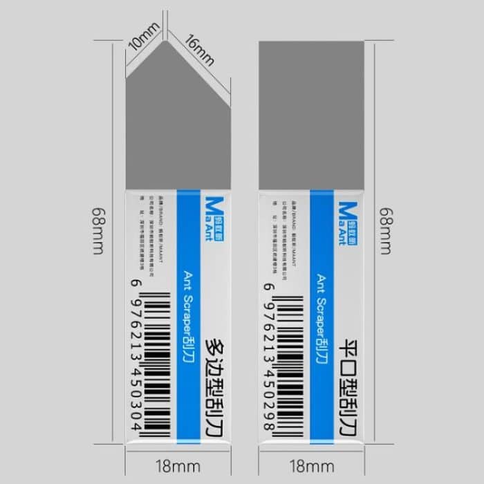 Solder Paste Scraper Tin Paste Remover Blade Stainless Steel Scraper Tin Removal Tool, MaAnt Flat, MaAnt Obique – Bild 3