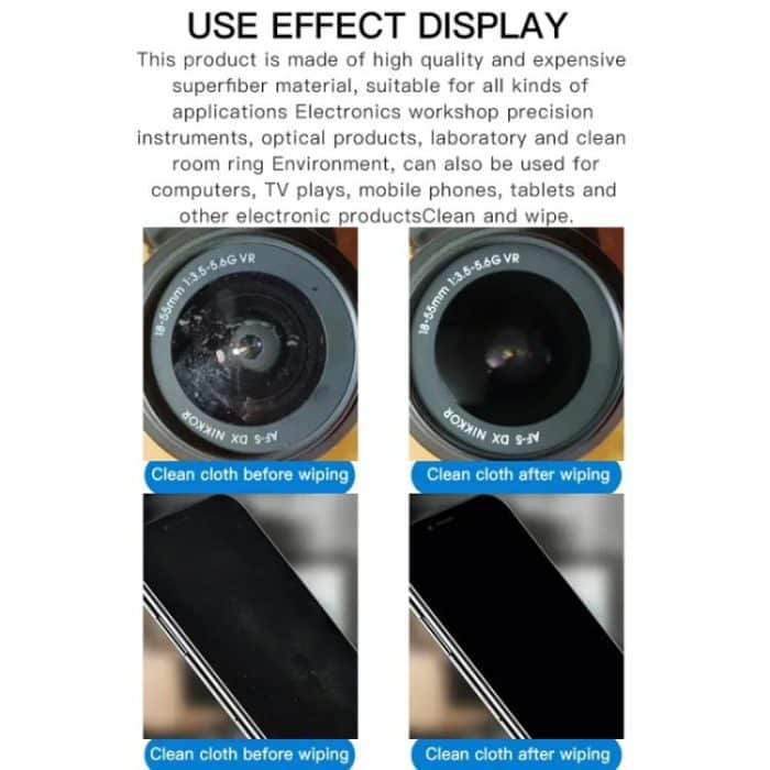 Cell Phone Film Repair Anti-Static Dustless Cloth Industrial Wiping Cloths Lint Free Cleaning Cloths, MaAnt 50pcs /Pack Superfine Fiber Dustless Cloth, MaAnt 100pcs /Pack Electrostatic Fiber Dustless Cloth – Bild 6