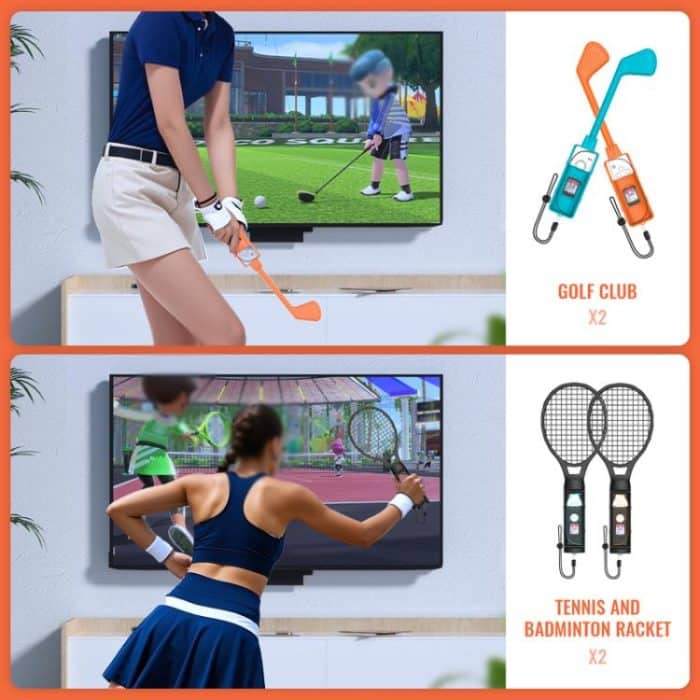 JYS JYS-NS2281 Für Nintendo Switch 2 Sports 9 In 1 Gaming Sports Kit Links Und Rechts Griff Zubehör – Bild 3