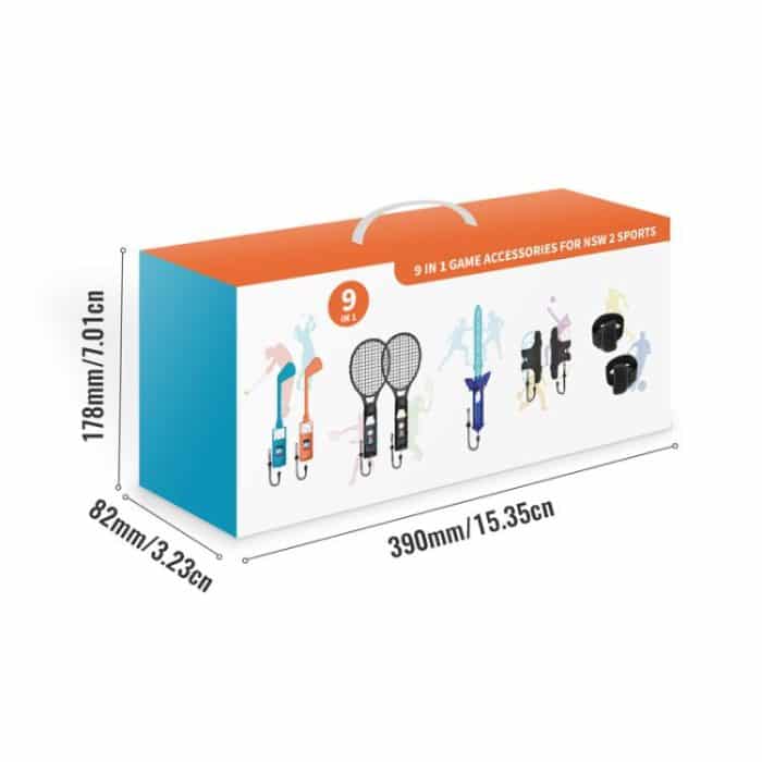 JYS JYS-NS2281 Für Nintendo Switch 2 Sports 9 In 1 Gaming Sports Kit Links Und Rechts Griff Zubehör – Bild 6