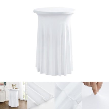 Simple Premium Feeling Business Conference Cocktail Bar Cover Round Sundress Stretch Table Cover, 60x110cm, 70x110cm, 80x110cm