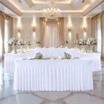 Spandex Table Skirt for Rectangle Table Stretchable Wrinkle Resistant Tablecloth for Weddings Parties Tradeshows, 122x60x76cm, 183x76x76cm, 243x76x76cm – Bild 6