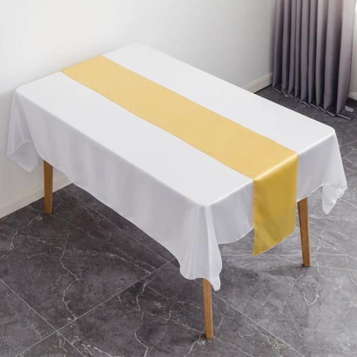 Hotel Wedding Tablecloth Decorative Polyester Sateen Coffee Table Runner Sateen Desk Flag, 29x275cm – Bild 1