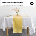 Hotel Wedding Tablecloth Decorative Polyester Sateen Coffee Table Runner Sateen Desk Flag, 29x275cm – Bild 3