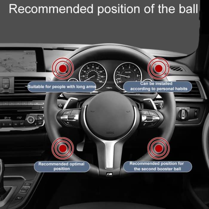 Car Steering Wheel Booster Non-Slip One-Handed Turning Assistant Ball, Mahogany-Massage Model, Black-Massage Model, Carbon Fiber Pattern-Massage Model – Bild 7