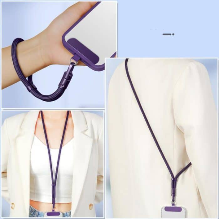 Adjustable Phone Lanyard With Self-Locking 360-Degree Rotatable Anti-Tangle Design & TPU Clip, Neck Black, Neck Orange, Neck Green, Crossbody Black, Crossbody Orange, Crossbody Green – Bild 2