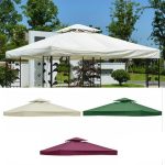 3x3m  Garden Gazebo Top Cover Canopy Replacement Top Patio Roof Awning for Outdoor Terrace, Garden Tent, Pergola – Bild 2