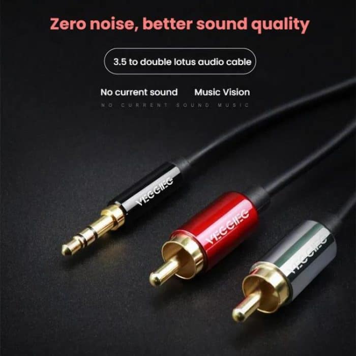 VEGGIEG 3.5mm 3.5 To 2RCA Audio Cable Cell Phone Computer Speaker Connection Cable, 1m, 1.5m, 2m, 3m, 5m, 8m, 10m, 15m, 20m – Bild 8