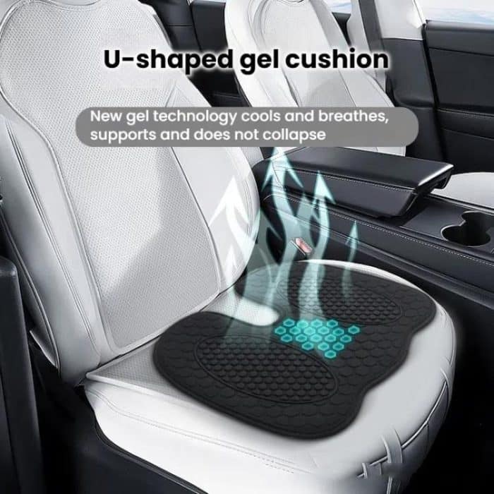 Car Gel Cooling Breathable Chair Cushion, 33.5x44x1cm – Bild 5