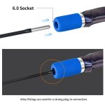 LEO 28307 58cm Curved Handle Flat Tip Ice Fishing Rods Knuckle Solid Fishing Rods – Bild 7
