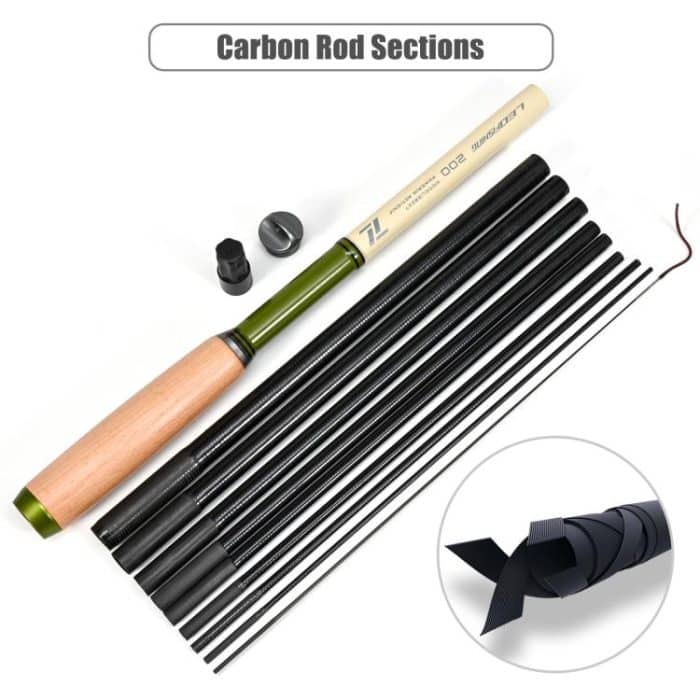 Wooden Handle Mini Tiny Object Rod Pocket Portable Small Fishing Rod, LEO 28327 1.2M, LEO 28327 1.6M, LEO 28327 2.0M – Bild 7