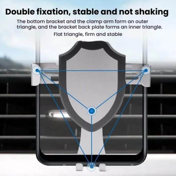 Air Outlet Clip-on Gravity 360-degree Rotating Car Phone Holder, Gray Eagle Beak Clip, Silver Eagle Beak Clip, Gold Eagle Beak Clip, Gray Straight Clip, Silver Straight Clip, Gold Straight Clip – Bild 6