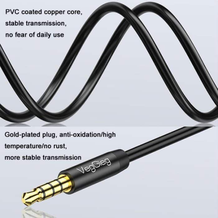 VegGieg 3.5mm Male To Male Aux Audio Cable Phone Computer Car Earphone Listening Audio Connection Cable, 1m, 2m, 3m – Bild 5