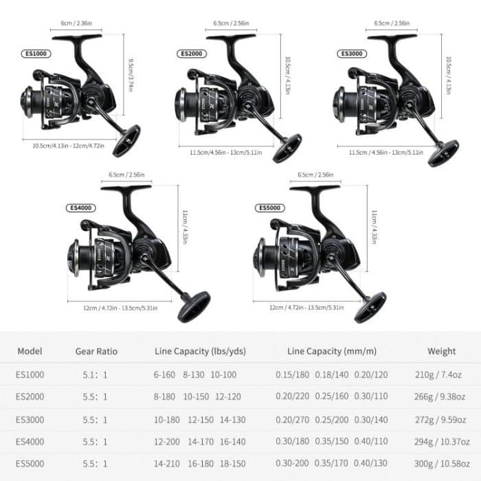 Frontier Spinning Reel Sea Fishing Road Runner Fishing Reel, LEO 28316 ES1000, LEO 28316 ES2000, LEO 28316 ES3000, LEO 28316 ES4000, LEO 28316 ES5000 – Bild 9