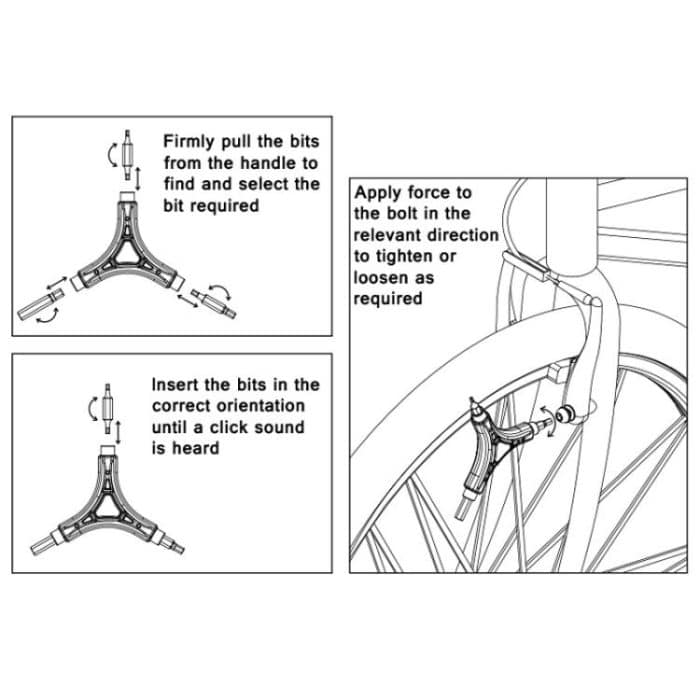 BIKERSAY Bicycle Multi-Function Triangular Hexagonal Y-Type Wrench – Bild 5