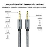 VegGieg Aux Car Audio Cable 3.5mm Male To Male Connection Cable For Phone Computer Stereo Amplifier Earphone, 1m, 2m, 3m, 5m – Bild 4