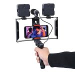 Smartphone Video Rig Kit with LED Fill Light & Microphone All-in-One Mobile Live Streaming, AY-49X – Bild 2