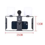 Smartphone Video Rig Kit with LED Fill Light & Microphone All-in-One Mobile Live Streaming, AY-49X – Bild 8