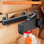 Telescopic Car Rear Pillow Phone Tablet Holder 2-Section Folding Headrest Bracket, 2-Section Plastic, 2-Section Iron – Bild 5
