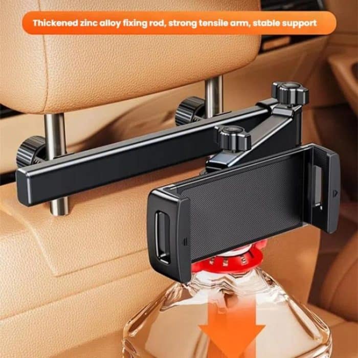 Telescopic Car Rear Pillow Phone Tablet Holder 2-Section Folding Headrest Bracket, 2-Section Plastic, 2-Section Iron – Bild 5