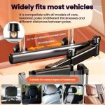 Telescopic Car Rear Pillow Phone Tablet Holder 2-section Folding Headrest Bracket, 2-Section Upgrade – Bild 5
