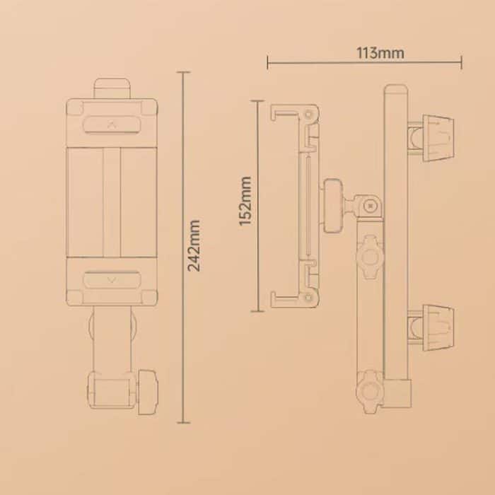 Telescopic Car Rear Pillow Phone Tablet Holder 2-section Folding Headrest Bracket, 2-Section Upgrade – Bild 8