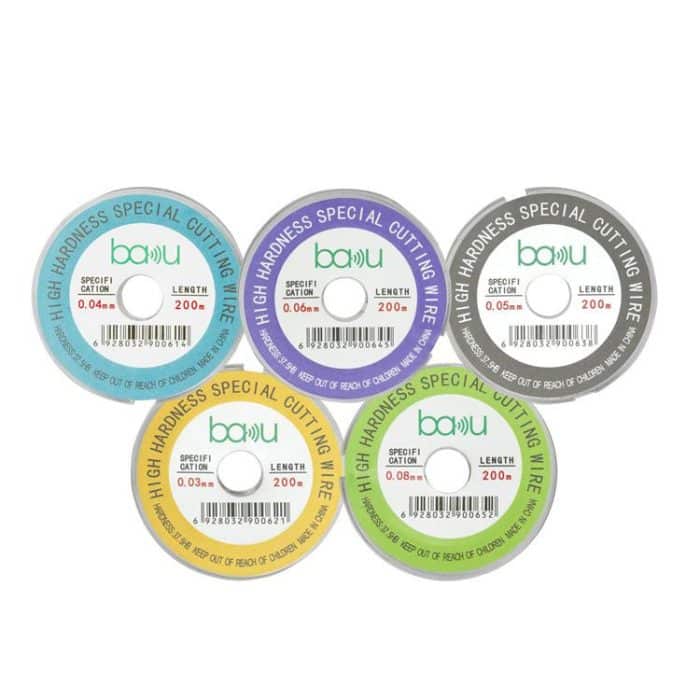 200m/329ft Carbon Steel Screen Separator Cutting Wire for Smartphone & Tablet LCD Screen Repair, BAKU 0.03mm, BAKU 0.04mm, BAKU 0.05mm, BAKU 0.06mm, BAKU 0.08mm – Bild 2